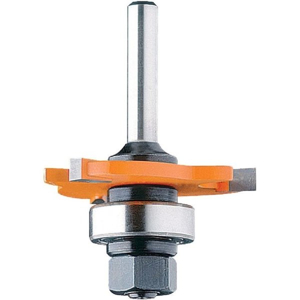 Cmt 3-Wing Slot Cutter with Bearing and Arbor, 1/4-Inch Cutting Length and 1/4-Inch Shank 822.364.11A